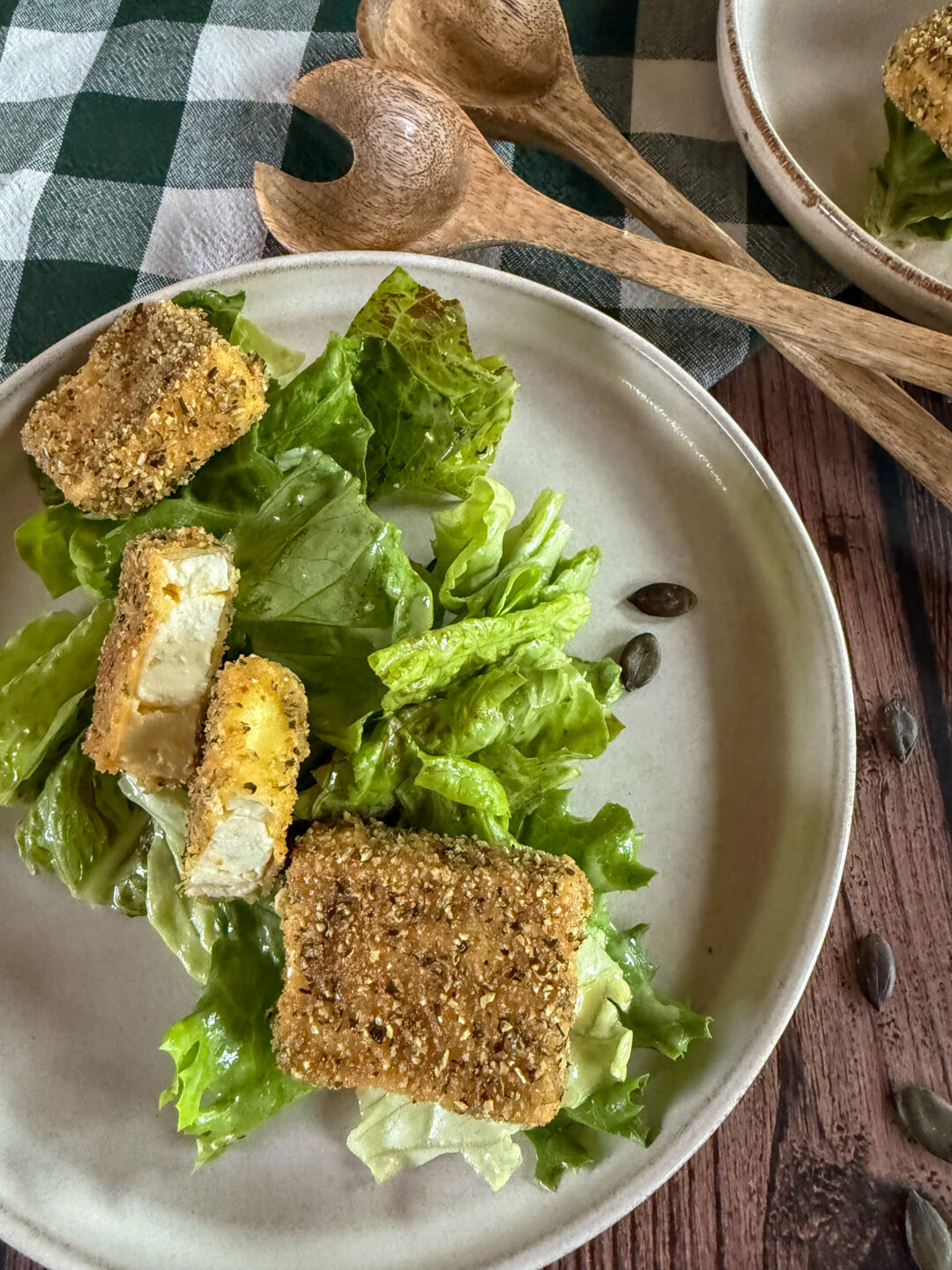 Feta in Kürbiskernpanade