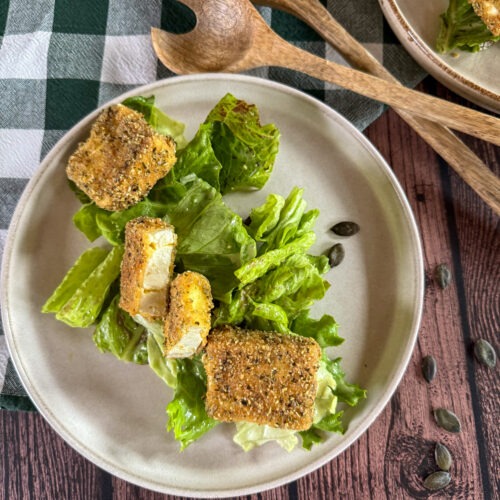 Feta in Kürbiskernpanade