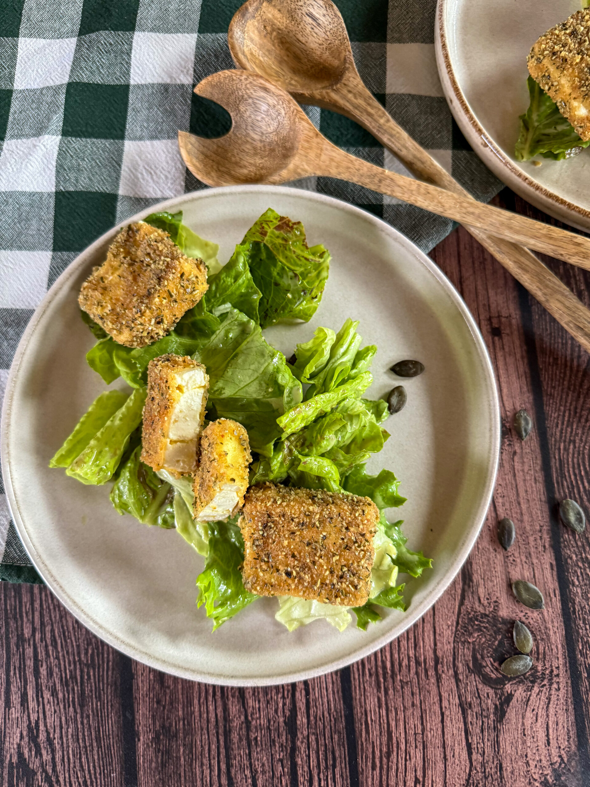 Feta in Kürbiskernpanade
