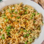 Nudelsalat mit Curry und Huhn