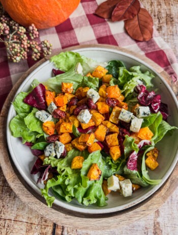 Herbstsalat mit geröstetem Kürbis